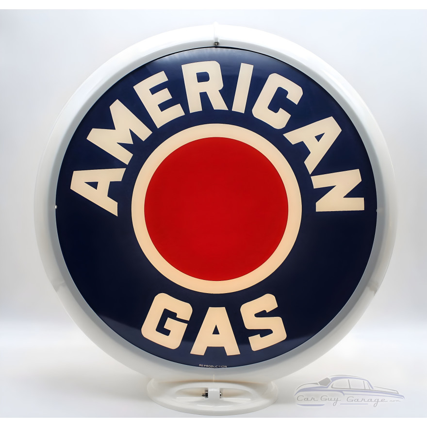 American Gas Red Dot Gas Pump Globe Lamp American Gas Red Dot Gas Pump Globe Lamp