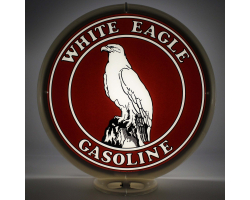 White Eagle Gasoline Glass Gas Pump Globe Lamp