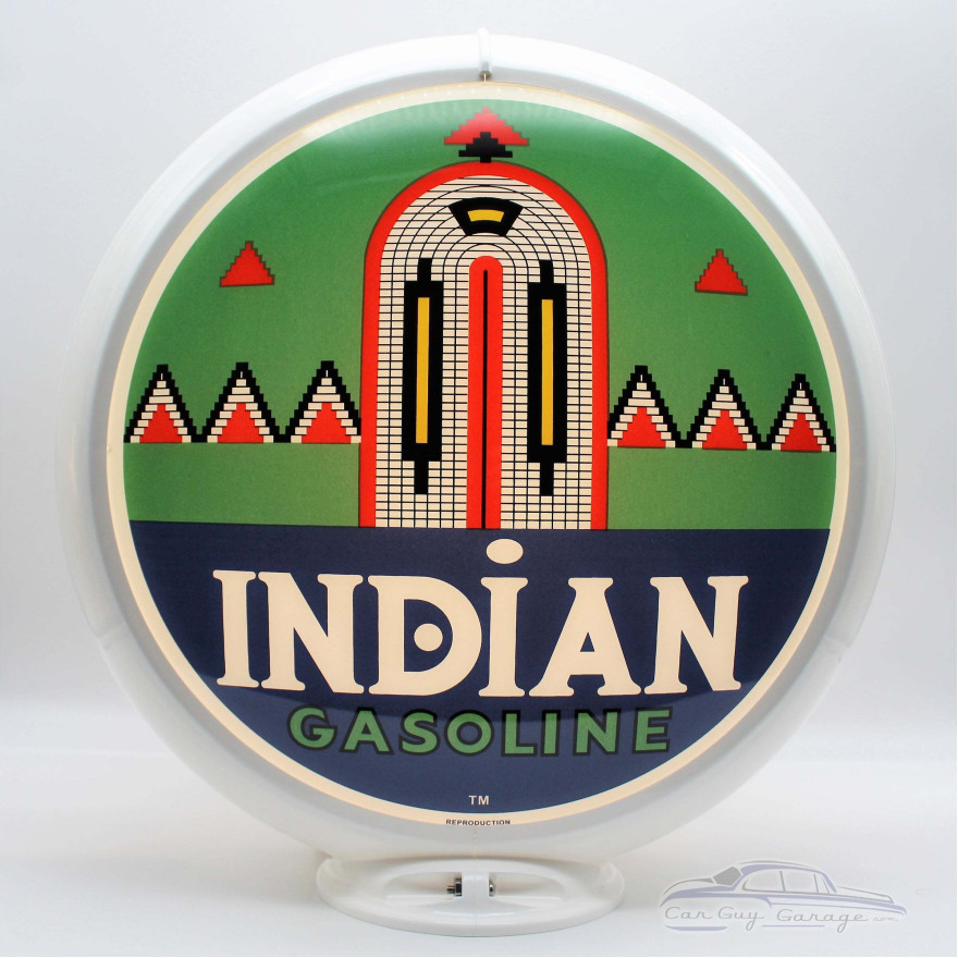 Indian Gasoline With Arch Glass Gas Pump Globe Lamp Indian Gasoline With Arch Glass Gas Pump Globe Lamp