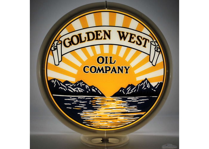 Golden West Glass Gas Pump Globe Lamp