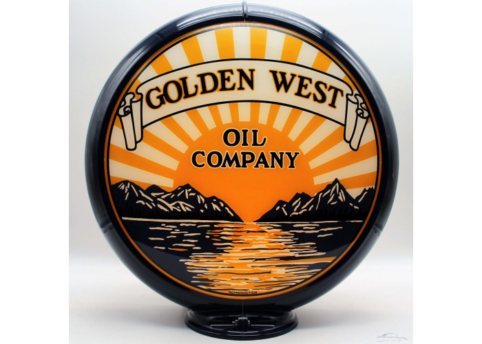 Golden West Glass Gas Pump Globe Lamp