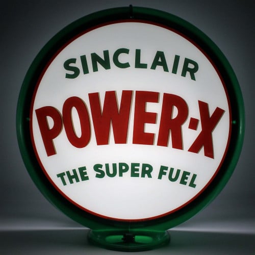 Sinclair Power-X Glass Gas Pump Globe Lamp