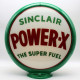 Sinclair Power-X Glass Gas Pump Globe Lamp Sinclair Power-X Glass Gas Pump Globe Lamp