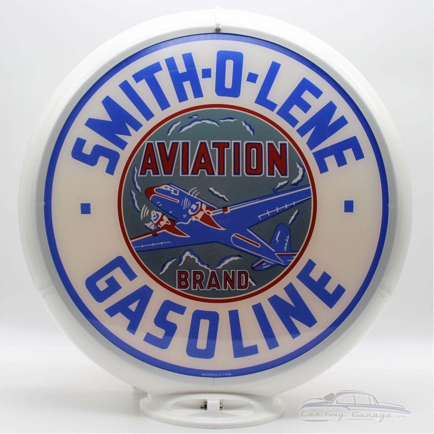 Smith-O-Lene Gasoline Glass Gas Pump Globe Lamp Smith-O-Lene Gasoline Glass Gas Pump Globe Lamp