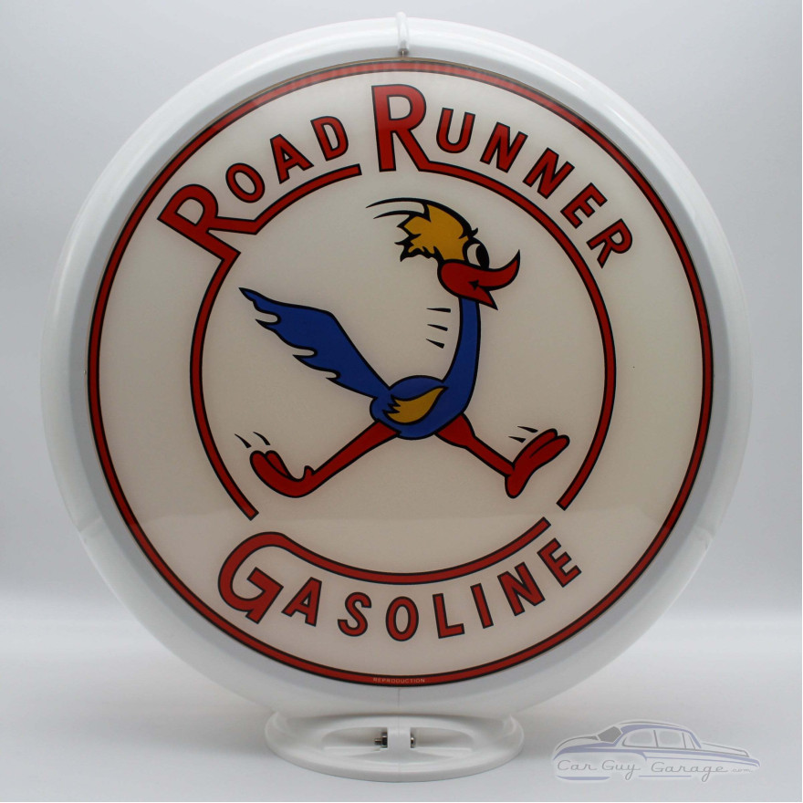 Road Runner Gasoline Glass Gas Pump Globe Lamp Road Runner Gasoline Glass Gas Pump Globe Lamp