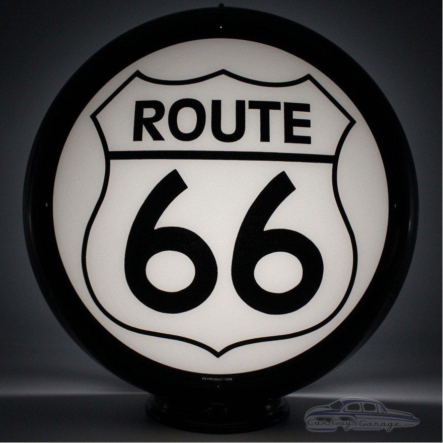 Route 66 Glass Gas Pump Globe Lamp Route 66 Glass Gas Pump Globe Lamp