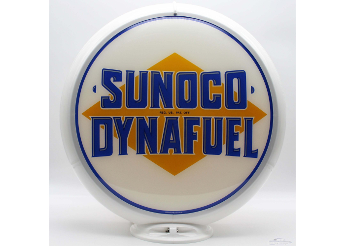 Sunoco Dynafuel Glass Gas Pump Globe Lamp