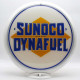 Sunoco Dynafuel Glass Gas Pump Globe Lamp