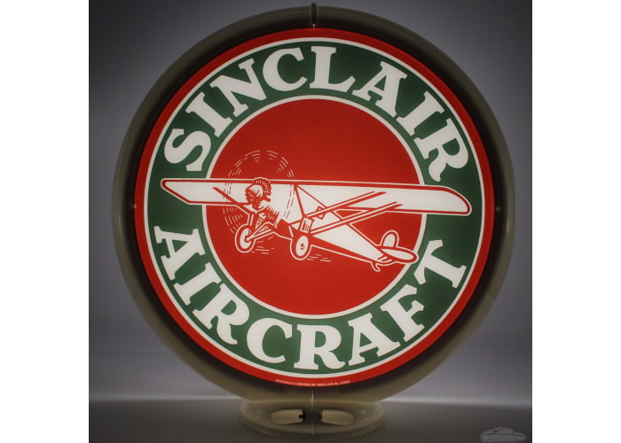 Sinclair Aircraft Glass Gas Pump Globe Lamp