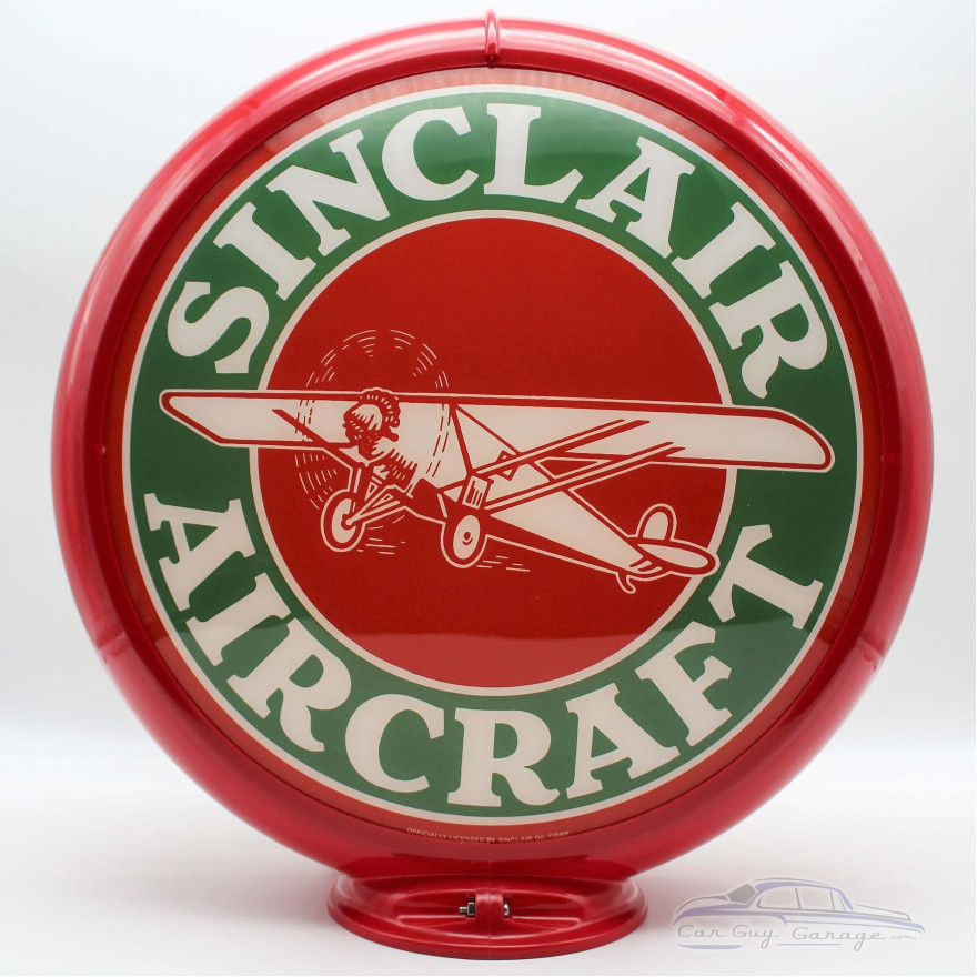 Sinclair Aircraft Glass Gas Pump Globe Lamp Sinclair Aircraft Glass Gas Pump Globe Lamp
