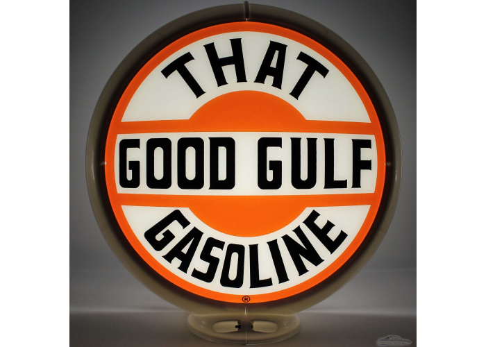 Gulf "That Good Gulf Gasoline" Glass Gas Pump Globe Lamp