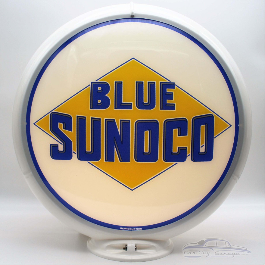 Sunoco Blue Glass Gas Pump Globe Lamp Sunoco Blue Glass Gas Pump Globe Lamp