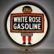 White Rose Boy Gasoline Glass Gas Pump Globe Lamp