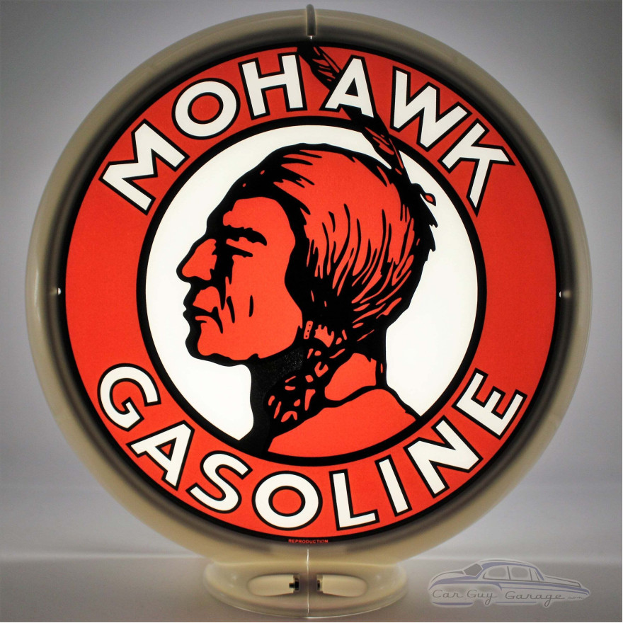 Mohawk Gasoline Glass Gas Pump Globe Lamp Mohawk Gasoline Glass Gas Pump Globe Lamp