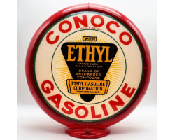 Conoco Ethyl Gasoline White Gas Pump Globe Lamp
