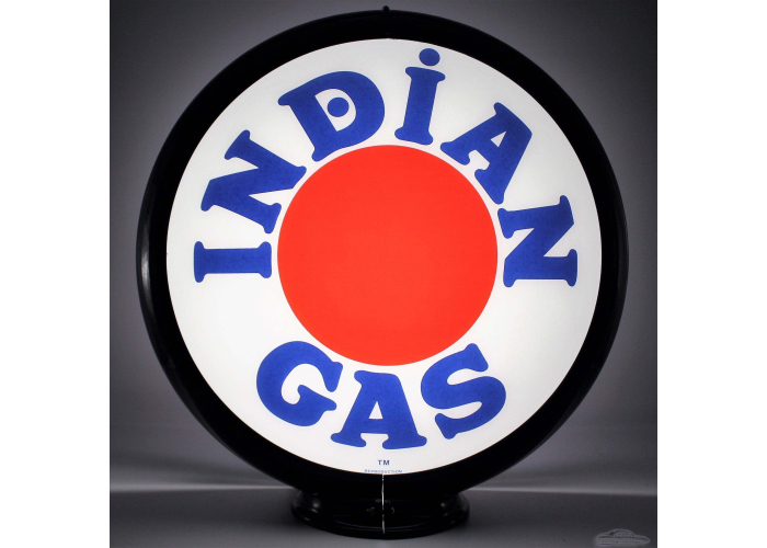 Indian Gas Red Dot Glass Gas Pump Globe Lamp