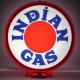 Indian Gas Red Dot Glass Gas Pump Globe Lamp