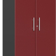 Ruby Red Wood 2-Door Tall Closet