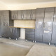 Grey Modular 8 Piece Garage Cabinet Kit with Bamboo Worktop Grey Modular 8 Piece Garage Cabinet Kit with Bamboo Worktop