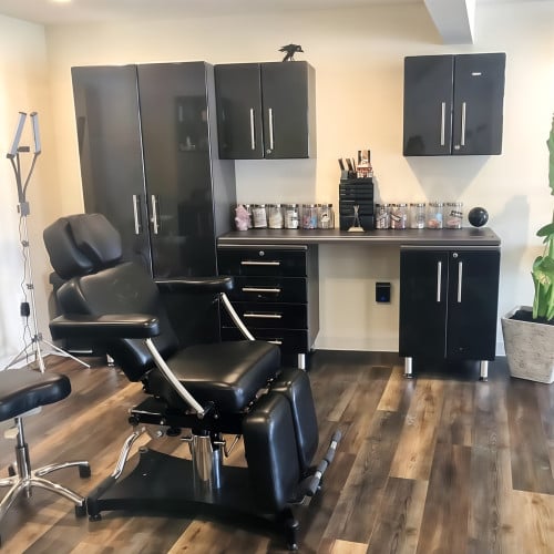 Black Modular 6 Piece Garage Cabinet Kit with Workstation