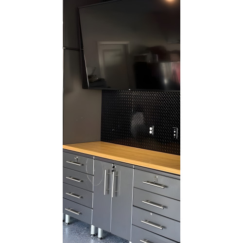 Silver Modular 4 Piece Garage Workstation Kit