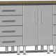 Silver Modular 4 Piece Workstation Kit