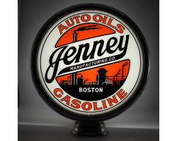 Jenney Gasoline 15" Ad Globe with Lamp Base