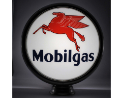 Mobilgas 15" Ad Globe with Lamp Base
