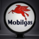 Mobilgas 15" Ad Globe with Lamp Base