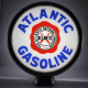 Atlantic "Fried Egg" Gasoline 15" Gas Pump Globe With 15" Steel Body with Lamp Base