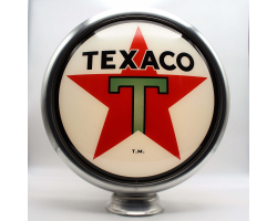 Texaco Star 15" Gas Pump Globe With 15" Steel Body with Lamp Base