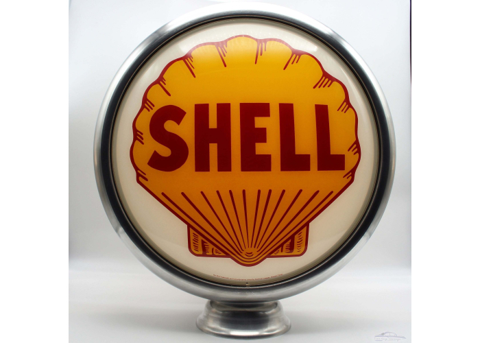 Shell 15" Ad Globe with Lamp Base