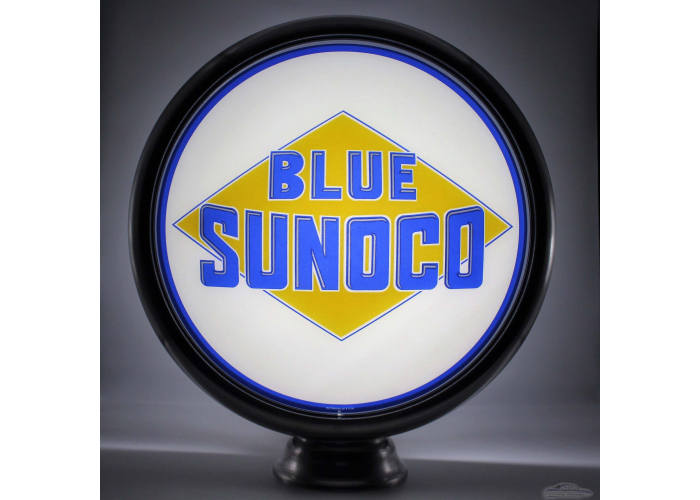 Sunoco Blue 15" Ad Globe with Lamp Base
