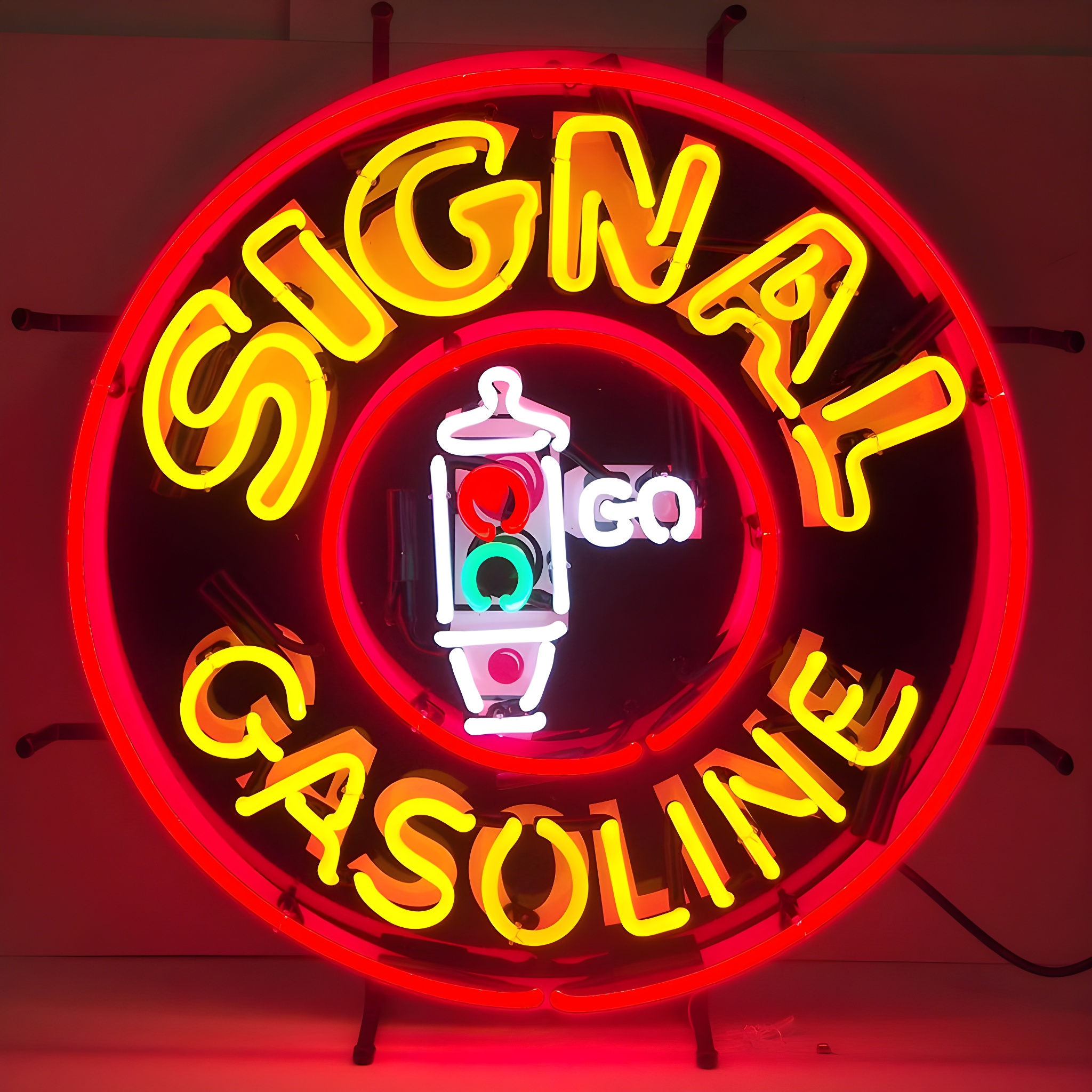 Signal Gasoline Neon Sign - Vintage Retro Decor, 24