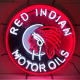Red Indian Motor Oils Neon Sign