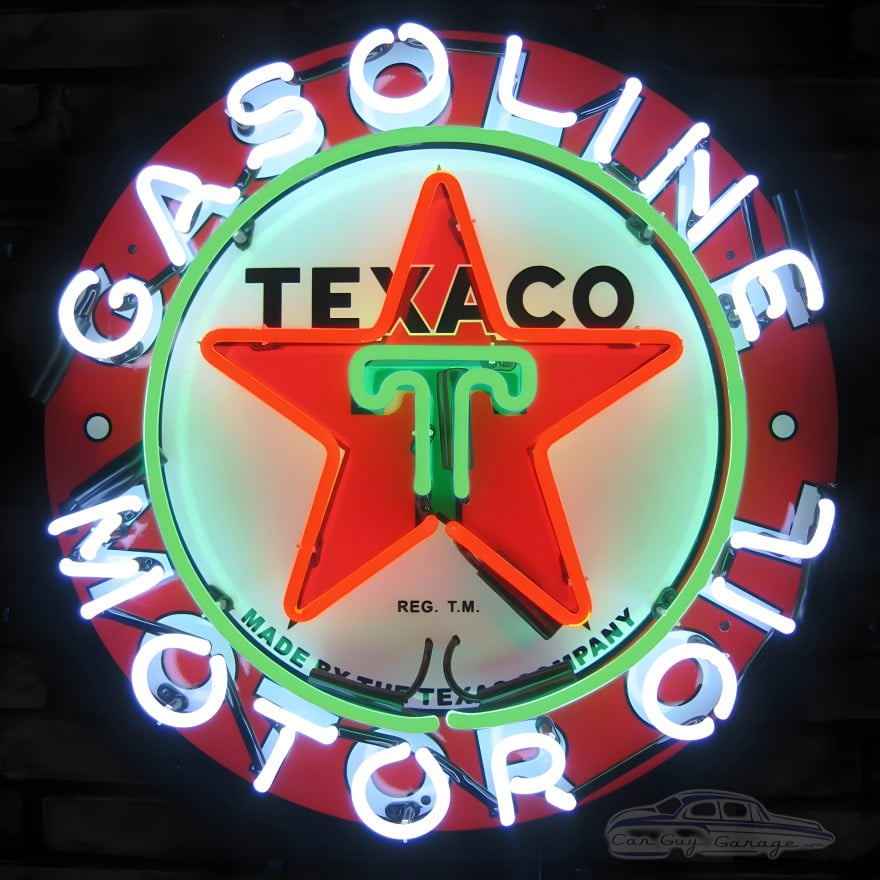 Texaco Gasoline Neon Sign Texaco Gasoline Neon Sign