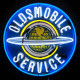 Oldsmobile Service Neon Sign With Backing Oldsmobile Service Neon Sign With Backing