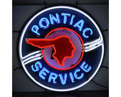 Pontiac Service Neon Sign With Backing