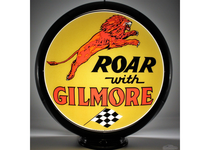 Gilmore Roar Glass Gas Pump Globe Lamp