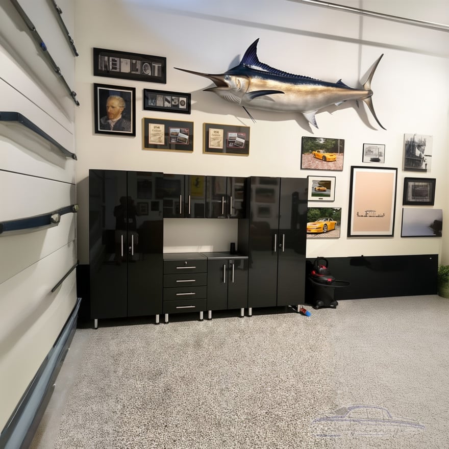 Black Modular 6 Piece Kit of Garage Cabinets Black Modular 6 Piece Kit of Garage Cabinets