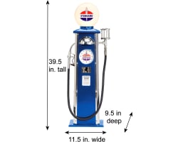 Standard Blue Gas Pump Lamp and Clock