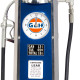 Gulf Blue Gas Pump Lamp and Clock