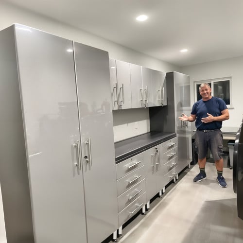 Silver Modular 9 Piece Storage Cabinet Set