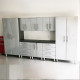 Silver Modular 9 Piece Storage Cabinet Set Silver Modular 9 Piece Storage Cabinet Set