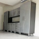 Silver Modular 9 Piece Storage Cabinet Set Silver Modular 9 Piece Storage Cabinet Set