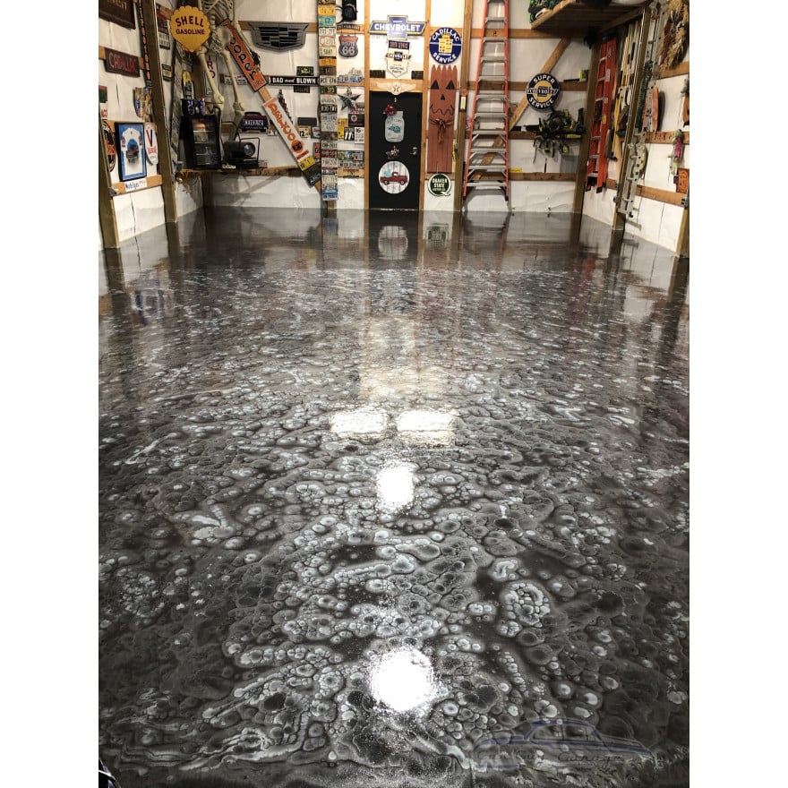 Storm Cloud Basecoat with Obsidian Silver Effects Metallic Epoxy Storm Cloud Basecoat with Obsidian Silver Effects Metallic Epoxy
