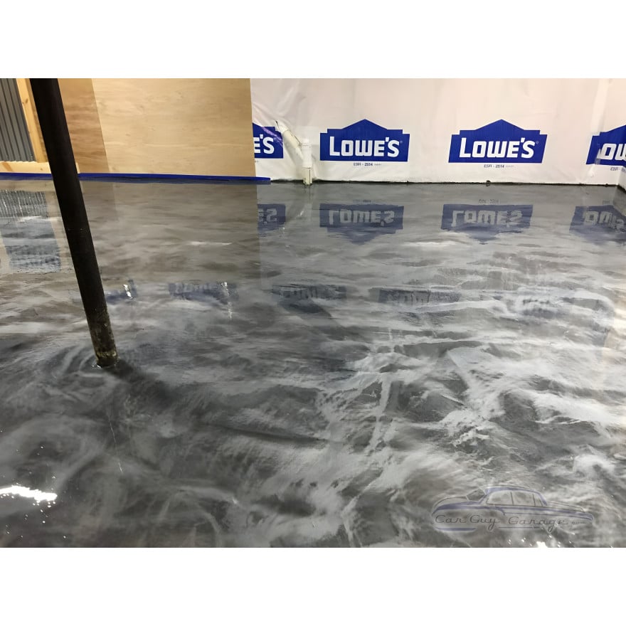 Storm Cloud Basecoat with Obsidian Silver Effects Metallic Epoxy Storm Cloud Basecoat with Obsidian Silver Effects Metallic Epoxy