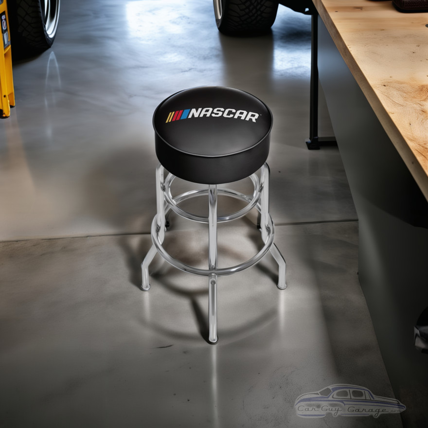 NASCAR Chrome Shop Stool with Swivel NASCAR Chrome Shop Stool with Swivel