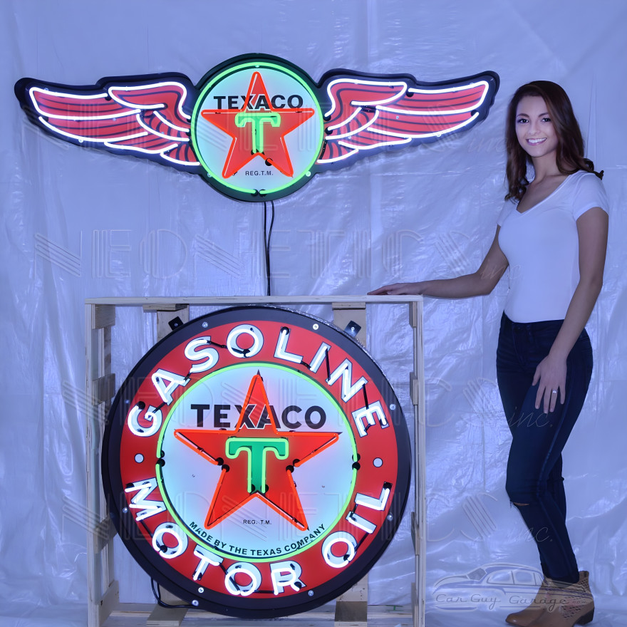 5 Foot Texaco Wings Neon Sign 5 Foot Texaco Wings Neon Sign