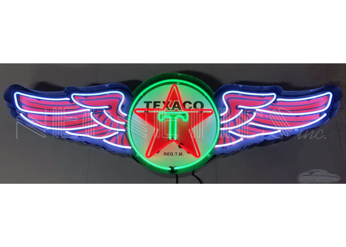 5 Foot Texaco Wings Neon Sign
